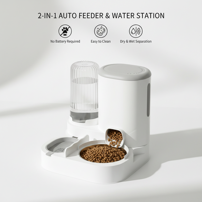 The Pet Lounge™ 2-in-1 Auto Feeder