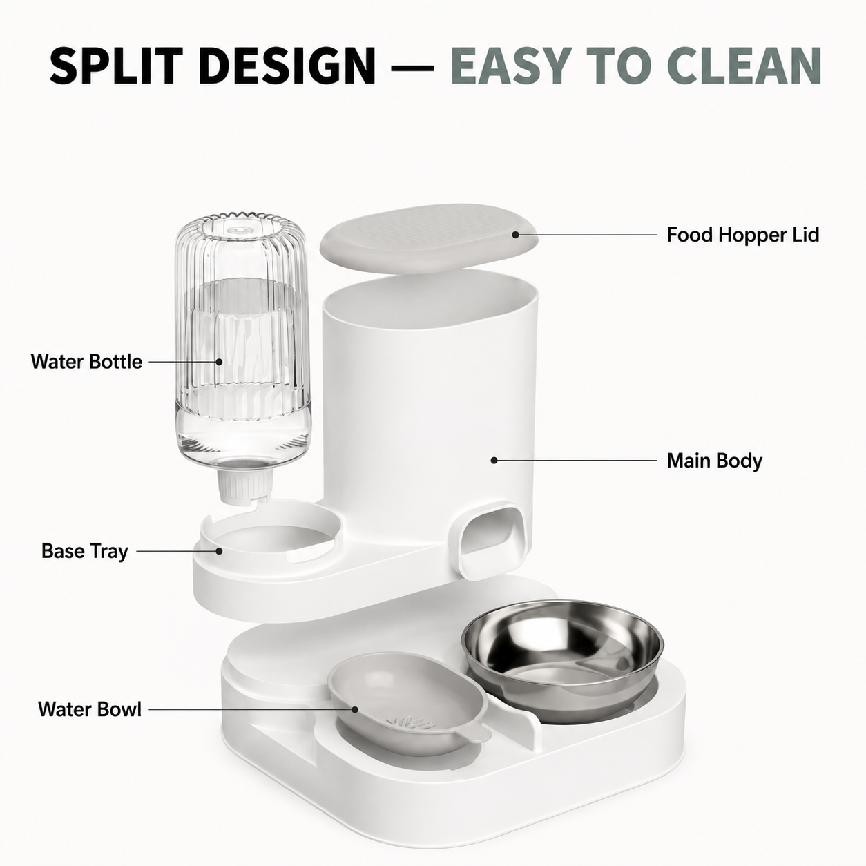 The Pet Lounge™ 2-in-1 Auto Feeder
