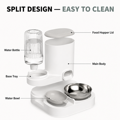 The Pet Lounge™ 2-in-1 Auto Feeder