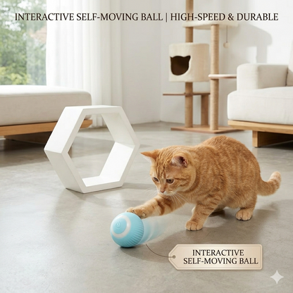 The Pet Lounge™ Smart Roll – The Self-Playing Cat Ball
