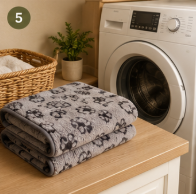 The Pet Lounge™ Soft Paw Print Pet Blanket