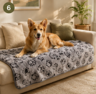 The Pet Lounge™ Soft Paw Print Pet Blanket