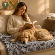 The Pet Lounge™ Soft Paw Print Pet Blanket