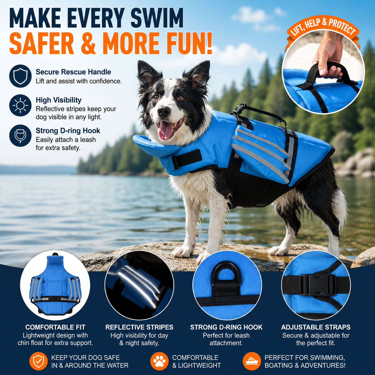 The Pet Lounge™ Dog Life Jacket